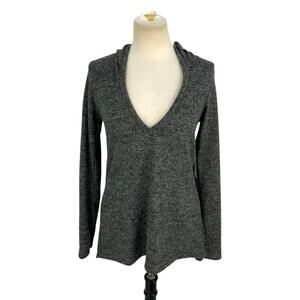 Go Couture Long Sleeve Hooded Sweater Gray Size Medium NWOT